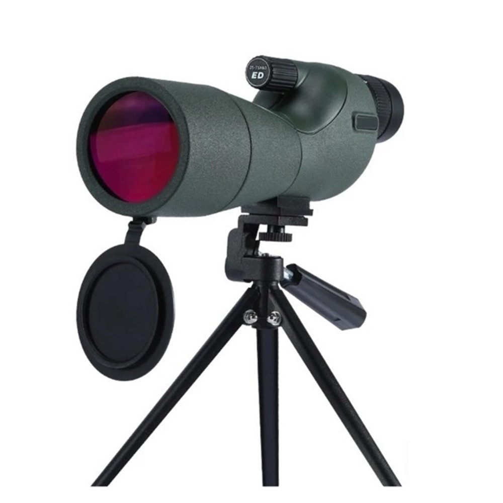 25-75x70/ 60 HD Telescope Zoom Monocular WatchingBird Powerful Long Range Waterproof Spotting Scope for Shooting Camping Tourism(25-75x60 Green B)