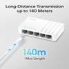 Cudy GS105U 5 Port Gigabit Ethernet Switch with USB-C Power Jack Desktop Ethernet Splitter Plastic Case Unshielded Switch Plug & Play Fanless Unmanaged view 4
