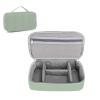 MOSISO Electronic Organizer Travel Case, Puffy Electronic Accessories Carry Case for Cable, Charger, Phone, Earphone, Mouse and Other Accessories, Portable Storage Bag with Handle, Antique Green view 1