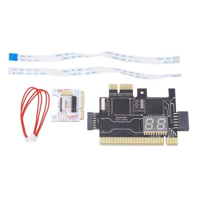 ViaGasaFamido TL611 Pro Mainboard Analyzer Diagnostic Card PCI Motherboard Tester Debug Card Laptop EC DEBUG Adapter Card for PCI E LPC