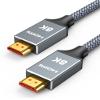 Capshi 50ft 8K 4K@120Hz HDMI Cable Long, Fiber Optic 48Gbps High Speed Cord for PS5/4, TV, Gaming Console, Monitor, 8K@60Hz, 2K@240Hz, 144Hz, Support HDR, eARC, DTS:X, HDCP 2.2 & 2.3, Grey view 1