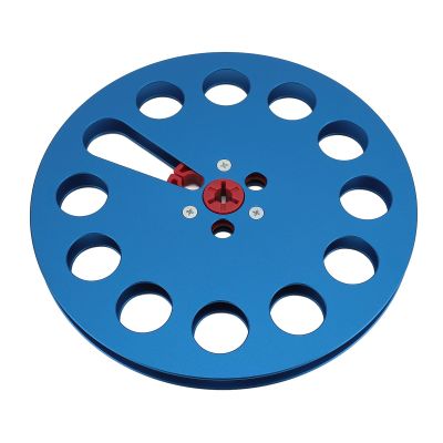 Masyrt 1/4 7 Inch Universal Aluminum Alloy Tape Reel, 11 Holes Sound Open Reel, Empty Take Up Recording Sound Tape Reel (Blue)