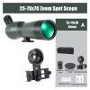 25-75x70/ 60 HD Telescope Zoom Monocular WatchingBird Powerful Long Range Waterproof Spotting Scope for Shooting Camping Tourism(25-75x70 Green A) view 2