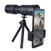 10-300x40 Zoom Powerful Monocular Telescope Mobile Phone Lens Professional Outdoor Camping Bird Watching Portable Retractable(Mobile Phone Clip with Stand) view 1