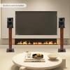 Wood Grain Speaker Stand,34Inch Pair Bookshelf Speaker Stands Floor Speaker Stands,Heavy Duty Studio Monitor Stands for Home Theater Speakers with Sand Filling Tuning Function view 2