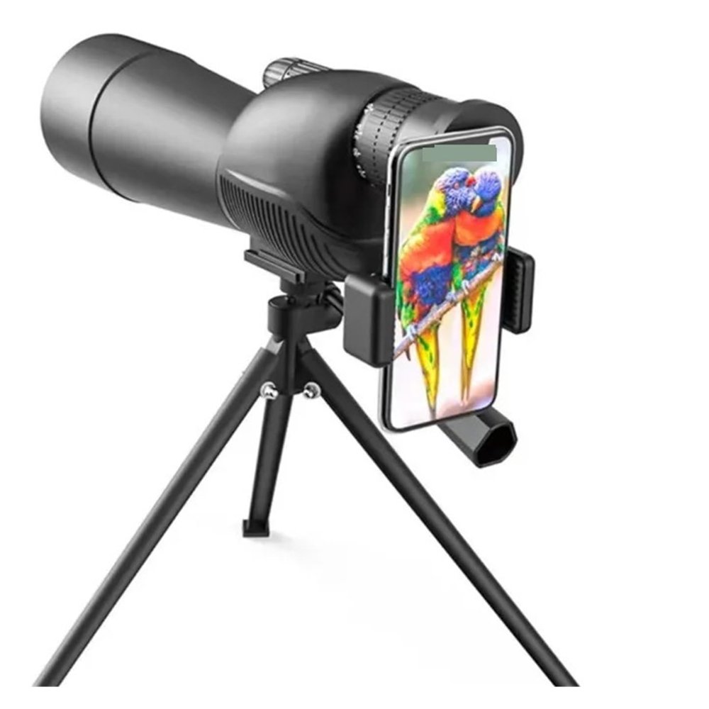 20-60X60 Zoom Telescope Powerful Monocular Bak4 Prism Waterproof Anti-Fog Camping Bird Watching Landscape Telescopes for Phone(with Phone Clip)