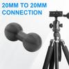 Gosknor 20mm to 20mm Ball Mount Extension Connector, Black Aluminum Alloy Ball Adapter for Bulletpoint Dash Mounting Arm with 20mm Connector End 20mm Ball Head Adapter Mount Adapter view 2