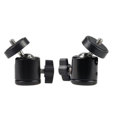 BRIGHTFUFU 2pcs Aluminum Alloy Damping Spherical Head Ball for Camera Tilt Platform with Compatible with DSLR and Tripods for Photography Black