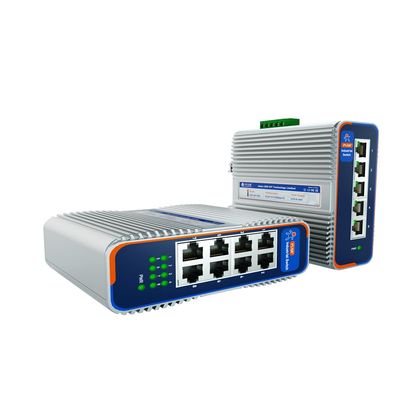PUSR 8 Ports with 10/100/1000Mbps Gigabit Industrial Ethernet Switch -40C~85C Lighting Protection 6KV Dustproof Design IP40 Protection USR-ISG1008