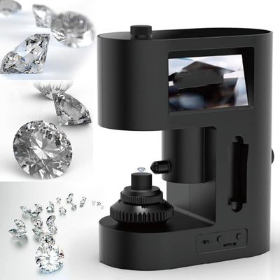 Digital Electron Microscope, 30-200X Diamond Girdle Viewer with LED Fill Light and Dual Screen Display, Adjustable Focus and Clear Image, for Diamond Inscription Viewer