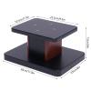 Unnsiapit Universal Speaker Stand Pair, H6in Desktop Bookshelf Speaker Stands Holder for Surround Sound Studio Monitors Up to 33lbs, for Home Theater Living Room Floor, Black & Brown view 3