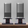 Unnsiapit Universal Speaker Stand Pair, H6in Desktop Bookshelf Speaker Stands Holder for Surround Sound Studio Monitors Up to 33lbs, for Home Theater Living Room Floor, Black & Brown view 4