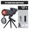 25-75x70/ 60 HD Telescope Zoom Monocular WatchingBird Powerful Long Range Waterproof Spotting Scope for Shooting Camping Tourism(25-75x60 Black B) view 2