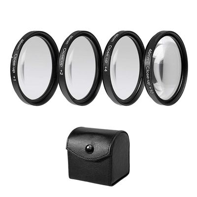 LingoFoto Close-Up Lens Filter Kit 37/39/40.5/43/46/49/52/55/58/62/67/72/77/82mm Macro Filter Set 4 Pieces(+1,+2,+4,+10) Macro Filter Accessory Kits (46mm)