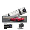 3 Channels 2K Dash Cam for Cars, 12 Inch Touch Screen Rearview Mirror, with WiFi APP 1440P+1080P +1080P Front Inside and Back Camera Car DVR,Night Vision Video Recorder view 1