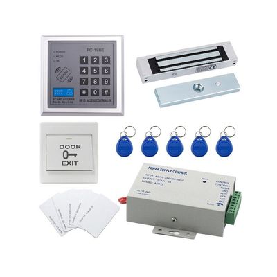Access Control System w/180kg Electronic Lock+Power Supply+Exit Button+10RF Card