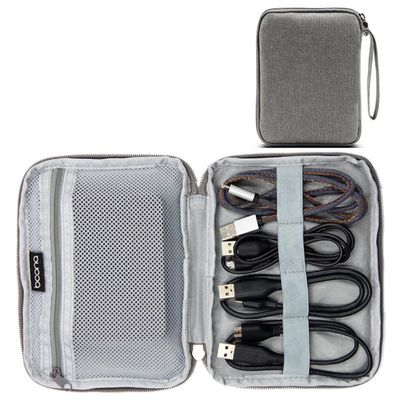BRIGHTFUFU Portable Hard Drive Case Water-Resistant Storage Bag for 2.5 Inch HDD Includes Earphone and Accessory Storage