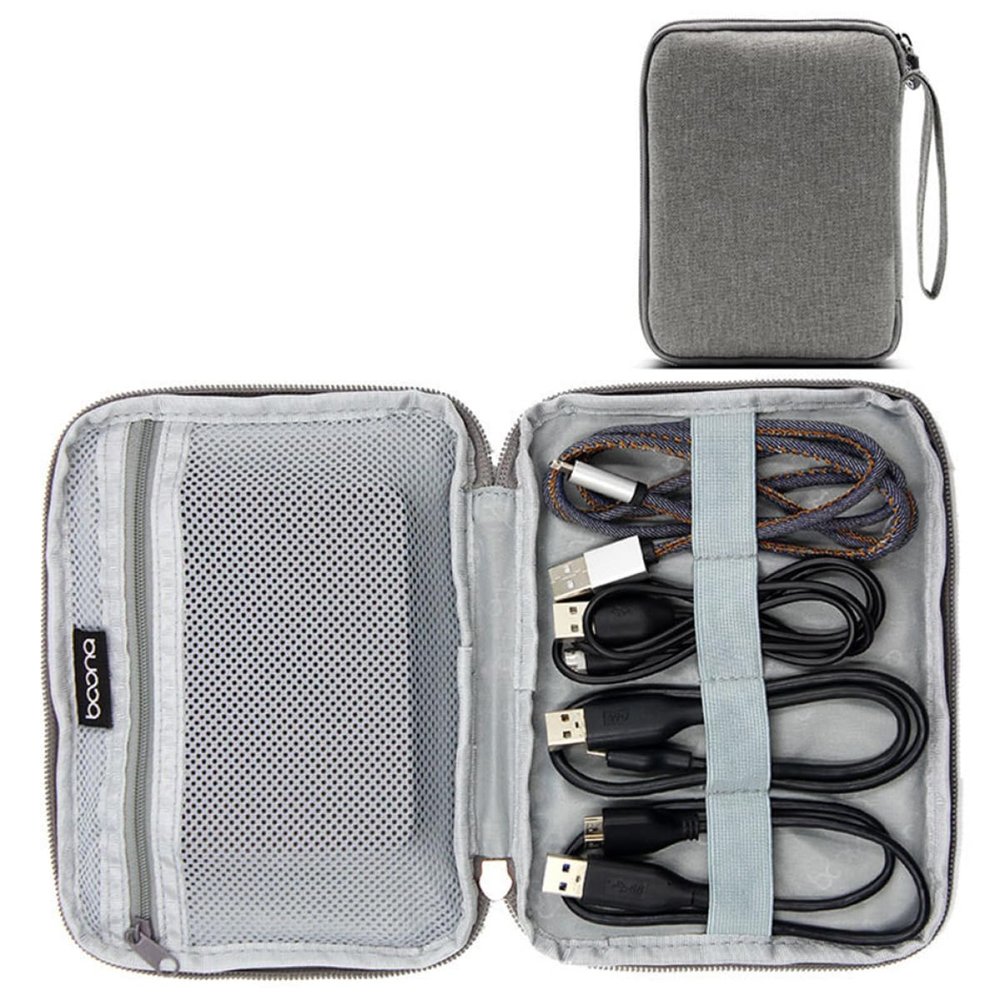 BRIGHTFUFU Portable Hard Drive Case Water-Resistant Storage Bag for 2.5 Inch HDD Includes Earphone and Accessory Storage