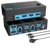 8K HDMI 2.1 Dual Monitor KVM Switch 2 Monitors 2 Computers USB 3.0 2 in 2 Out KVM Switches (EU Power Adapter) view 1