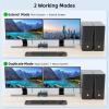 8K HDMI 2.1 Dual Monitor KVM Switch 2 Monitors 2 Computers USB 3.0 2 in 2 Out KVM Switches (EU Power Adapter) view 3