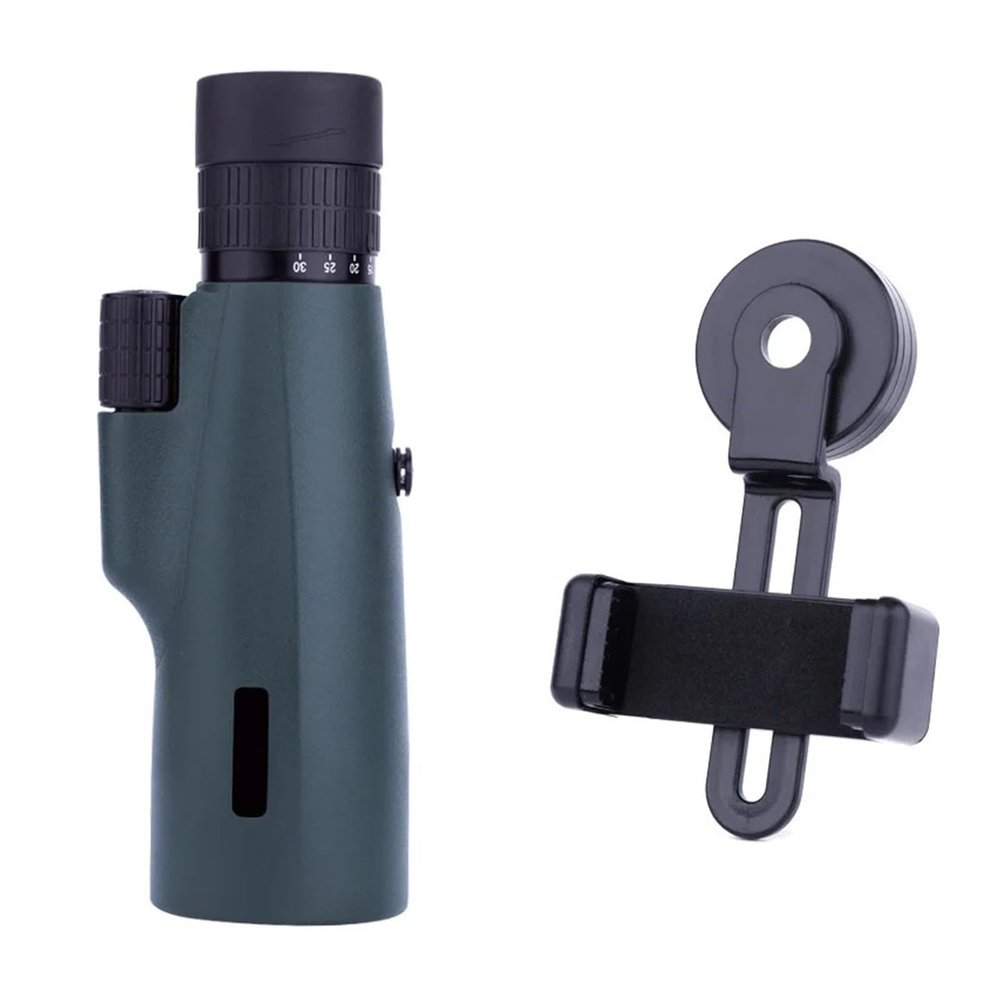 10-30x50 Zoom HD Telescope Monocular Camping Powerful with Tripod Phone Clip for Watching Bird Hunting Binoculars(Green A)