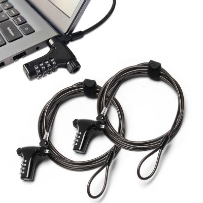 2pack Universal Laptop Security Locks, Laptop Locking Cable with Combination,6.6ft Steel Anti-Theft Computer Cable Lock,Compatible with All Laptops Inc MacBookBlack 