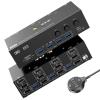 KVM Switch 3 Computers 3 Monitors HDMI USB 3.0 KVM Switcher 8K@60Hz/4k@144Hz Triple Monitor KVM(US Power Adaper) view 1