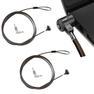 2 Pack Laptop Lock,Keyed Anti-Theft Security Cable Lock, 6.6ft Steel Cable,Cable Lock for HP Laptops, Lenovo, Asus, Acer & Other Notebooks and TabletsBlack