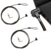 2 Pack Laptop Lock,Keyed Anti-Theft Security Cable Lock, 6.6ft Steel Cable,Cable Lock for HP Laptops, Lenovo, Asus, Acer & Other Notebooks and TabletsBlack view 1