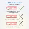 2 Pack Laptop Lock,Keyed Anti-Theft Security Cable Lock, 6.6ft Steel Cable,Cable Lock for HP Laptops, Lenovo, Asus, Acer & Other Notebooks and TabletsBlack view 2