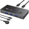USB 3.2 Gen 2 USB Switch,10Gbps USB Switch 2 Computers Share 4 USB for PC Laptop Keyboard Mouse view 1
