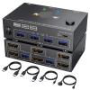 KVM Switch 2Computers 2Monitors, Dual Monitor USB3.0 HDMI HD Resolution KVM Switcher view 1