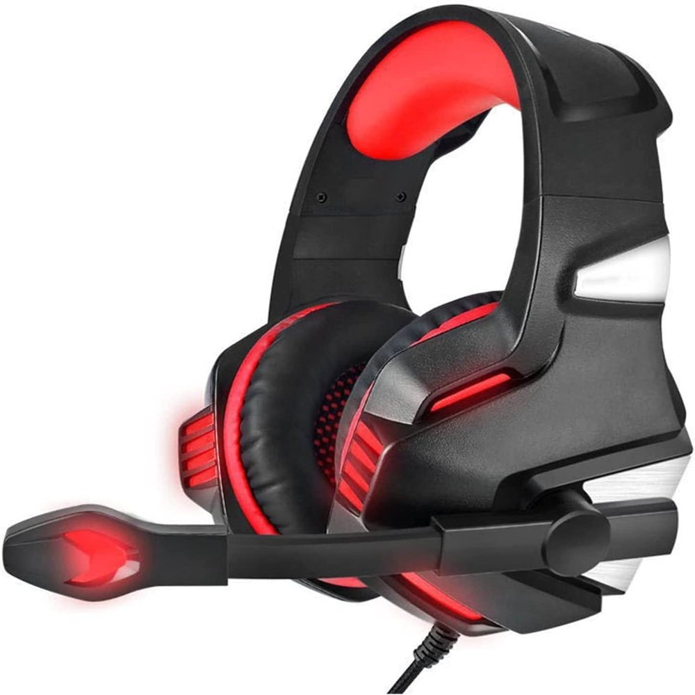 LJGYYDS Headphones, Lightweight Over The Ear Headphones with Clear Sound and for Extra Bass, Long Cord, 3.5mm Jack for Phones and Laptops(Red)