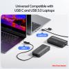 PULWTOP Dual DisplayLink Docking Station, USB C Docking Station Dual 4K@60Hz Display for MacBook M1/M2/M3/Windows, Universal Laptop DockingStation, DisplayPort or HDMI, 2 USB A 2.0, Ethernet view 4