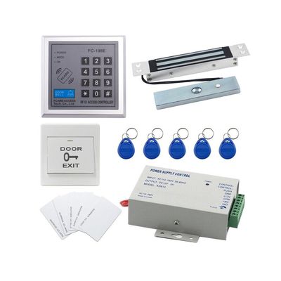 Access Control System w/280kg Electronic Lock+Power Supply+Exit Button+10EM Card FC-198E