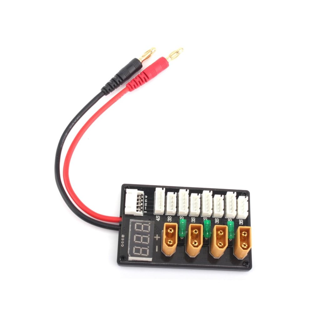 BRIGHTFUFU Parallel Charging Board Adapter for Lithium Batteries Efficient Multi-Channel Charging Safety Protection Compact Design for Rc Hobbies and More
