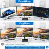 HHBL8I 2 Displayport + HDMI USB 3.0 KVM Switch 3 Monitors 2/3 Computers, 8K@60Hz 4K@144Hz Triple Monitor KVM with 4 USB 3.0 Ports(303DH) view 3