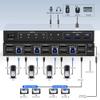 HHBL8I USB 3.0 KVM Switch Displayport 2 Monitors 4 Computers,4K Dual Monitor KVM Switch with Audio Microphone Output and 3 USB 3.0 Port(EU Power Adapter) view 2