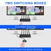 HHBL8I USB 3.0 KVM Switch Displayport 2 Monitors 4 Computers,4K Dual Monitor KVM Switch with Audio Microphone Output and 3 USB 3.0 Port(EU Power Adapter) view 4