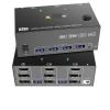 HHBL8I KVM Switch 3 Monitors 2 Computers,Triple Monitors KVM Switch DisplayPort HDMI 3 Ports 8K@60Hz 4K@144Hz Extended Display(203DH EU Plug) view 2