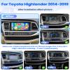 8 Core + 32G ROM Car Radio for Toyota Highlander 2014-2019: 10.2 Inch HD Touch Screen Stereo with Wireless Carplay Android Auto 5G Wi-Fi Bluetooth GPS SWC FM DSP Mirror Link Backup Camera view 2