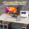 4K 4 Port USB3.0 HDMI KVM Switches for 4 PC Share 1 Monitor and Keyboard Mouse Printer,with Wired Remote,12V Power Adapter(with EU Plug) view 2