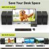 YXX7XY KVM Switch 4 Computers 8K@60Hz 4K@144Hz Simulation USB3.0 Switcher for 4 Computers Share 1 Monitor and Share Keyboard Mou(EU Plug) view 2