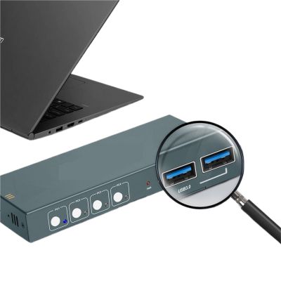 YXX7XY HDMI KVM 4x1 2x1 2x2 Switch USB 2.0/3.0 Keyboard Mouse Printer Sharing 4 Devices 4K@30Hz/60Hz(2In-1Out-HDMI)