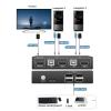 YXX7XY HDMI KVM 4x1 2x1 2x2 Switch USB 2.0/3.0 Keyboard Mouse Printer Sharing 4 Devices 4K@30Hz/60Hz(2In-1Out-HDMI) view 2