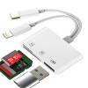 USB C Lightning to USB SD Micro SD Card Reader Adapter for iPhone 16 15 14 Pro Max Ports TF Memory Stick Transfer for iPad Compatible for Samsung MacBook External Camera Digital Accessories view 1