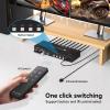KVM Switch 2 Monitors 4 Computers 4K 120Hz Dual Displayport USB 3.0 Switcher for 4 PC Share Keyboard Mouse(US Power Adapter) view 4