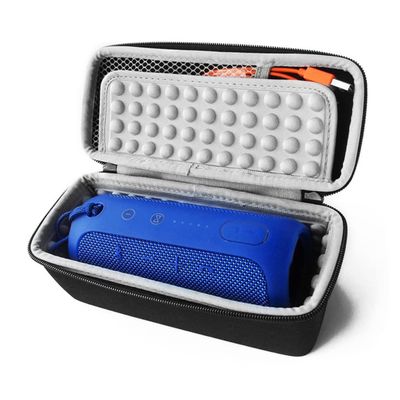BRIGHTFUFU 3-in-1 Eva Pouch for Flip3 Black Grey Case Speaker Protection Sturdy and Compact