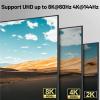 HHBL8I 4K@144Hz KVM Switch 2 Monitors 2 Computers 8K@60Hz,HDMI +Displayport Dual Monitor with 4 USB 3.0 Port for Keyboard Mouse Printer(US Power Adapter) view 3