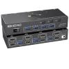 YXX7XY Dual Monitor KVM Switch USB 3.0 HDMI 2 Monitors 3 Computers 4K@60Hz 2K@144Hz EDID Emulator Dual Monitor with 4 USB 3.0 Ports Wir(with US Plug) view 1